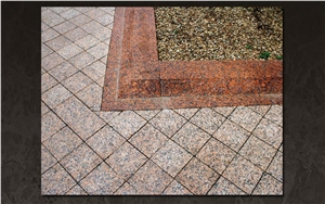 Karelia Red, Ladoga Red Granite Cobble Stone for Landscaping, Road Application