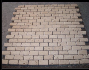 Classic Travertine Tumbled Brick Mosaic Tiles Classic Travertine Tumbled Brick Mosaic Tiles