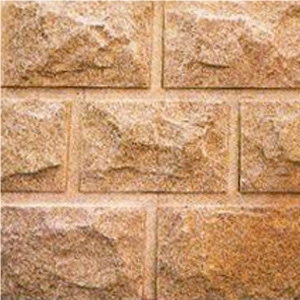 G682 Yellow Rust Stone, Exterior Walling Chinese Yellow/Beige Mushroom Stone/Granite Tiles/Cladding Stone