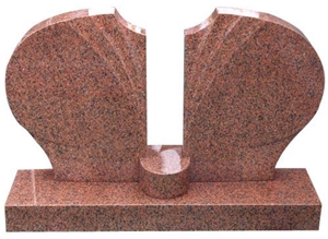 Red Granite Gravestone, Tombstone and Mounment