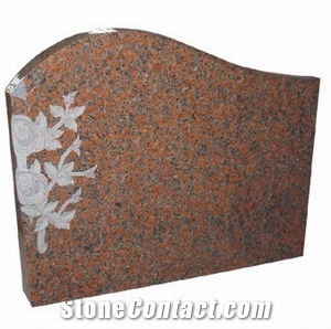 Red Granite Gravestone, Tombstone and Mounment