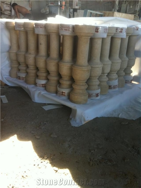 Yellow Granite Baluster, Stone Railing