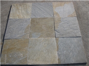 Yellow Wood Slate Tiles, Wall Cladding & Fooring Tiles