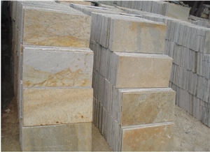 Yellow Wood Slate Tiles, Wall Cladding & Fooring Tiles