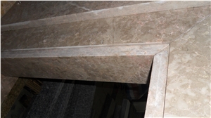 Beige Marble Fireplace