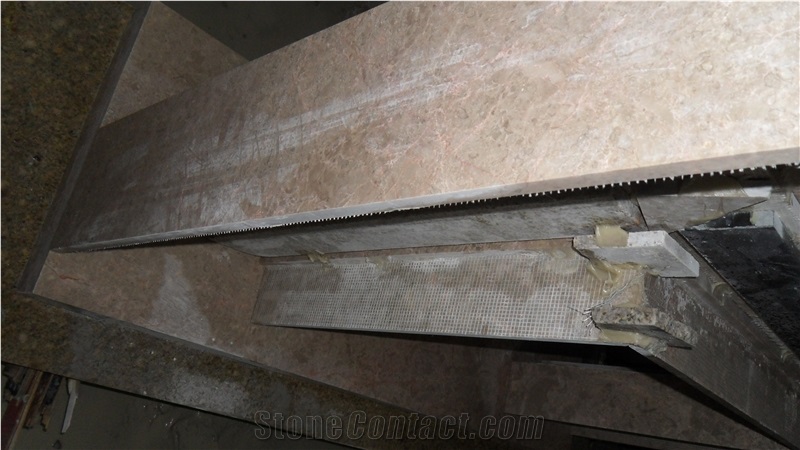 Beige Marble Fireplace