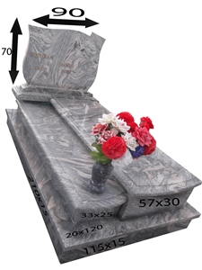 China Juparana Light Granite Tombstone