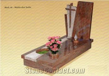 Coral Red Granite Monument & Tombstone