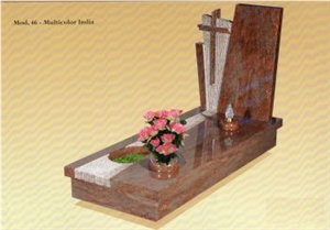 Coral Red Granite Monument & Tombstone