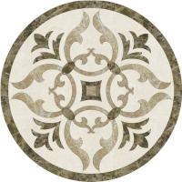 Flower Pattern, Beige Marble Medallion