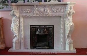 Light Grey Marble Fireplace, Grey Marble Fireplaces