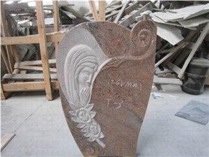 Multi-Color Red Granite Monument