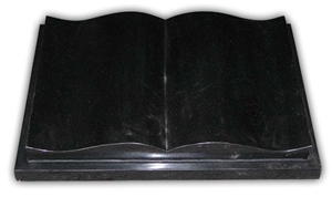 Pure Black Tombstone, Black Granite Slant Grave