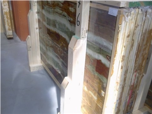 Red Green Onyx Slabs & Tiles