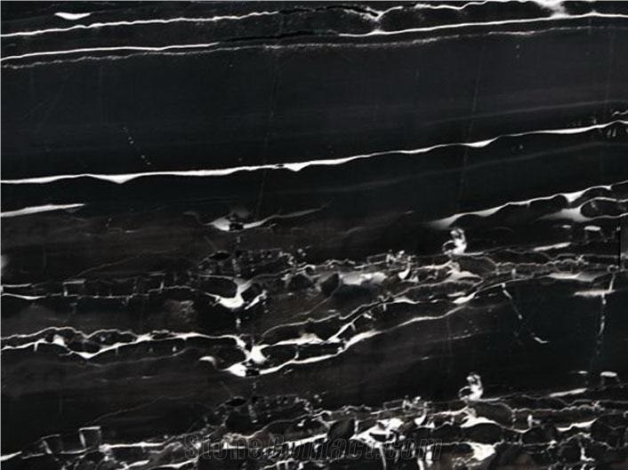 Silver Dragon Marble Tile, China Black Marble