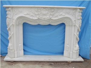 White Marble Fireplace