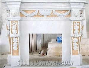 White Marble Fireplace