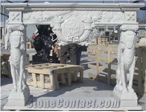 White Marble Fireplace