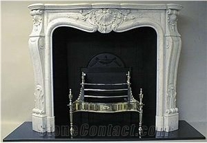 White Marble Fireplace