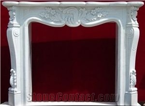 White Marble Fireplace