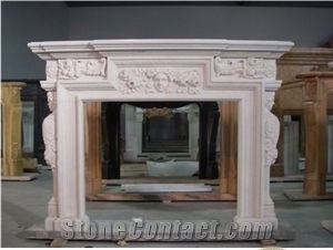 White Marble Fireplace