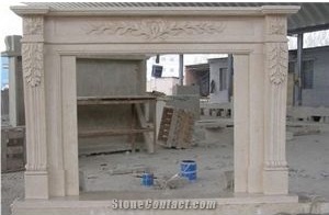 White Marble Fireplace