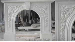 White Marble Fireplace