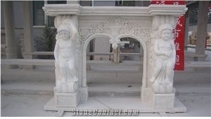 White Marble Fireplace