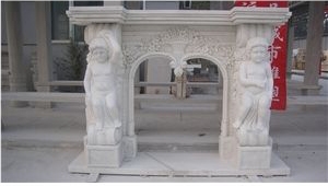 White Marble Fireplace