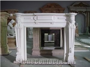 White Marble Fireplace