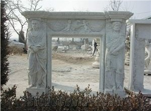 White Marble Fireplace