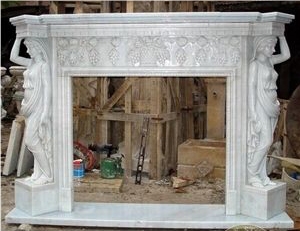 White Marble Fireplace