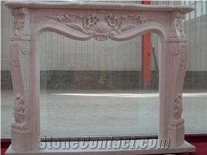 White Marble Fireplace