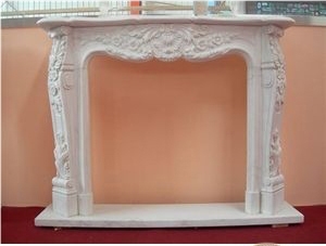 White Marble Fireplace
