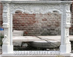 White Marble Fireplace