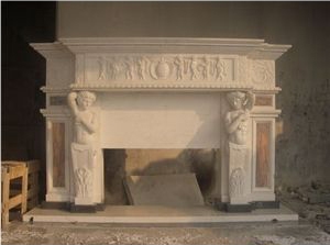White Marble Fireplace