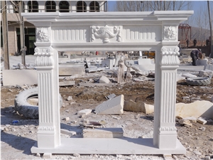 White Marble Fireplace