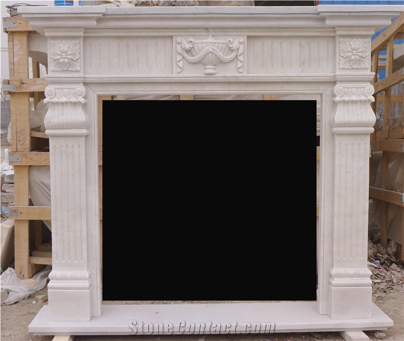 White Marble Fireplace