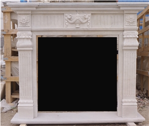 White Marble Fireplace