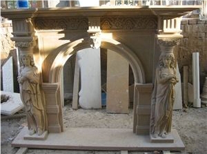 Yellow Marble Fireplace Yellow Marble Fireplace
