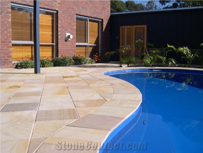 Sahara Natural Sandstone Pool Coping, Beige Sandstone Pool Coping