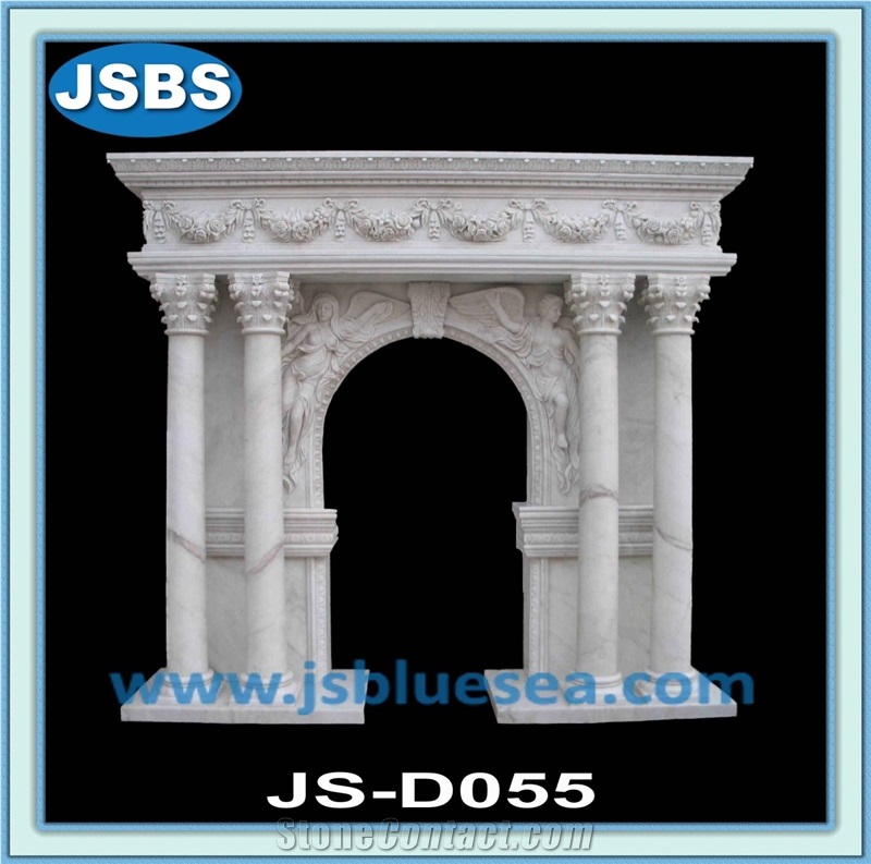 Carving Stone Door Frame, Natural White Marble Door Frame