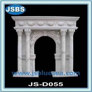 Carving Stone Door Frame, Natural White Marble Door Frame