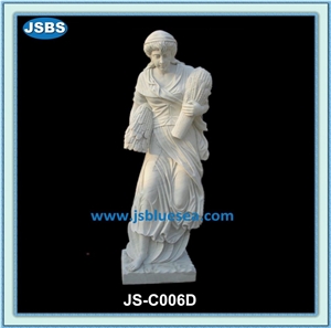 Cheap Garden Four Seasons Marble Statues, Natural White Marble Statues