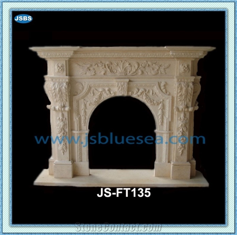 Cheap Marble Stone Fireplace Insert, Natural Red Marble Fireplace Insert