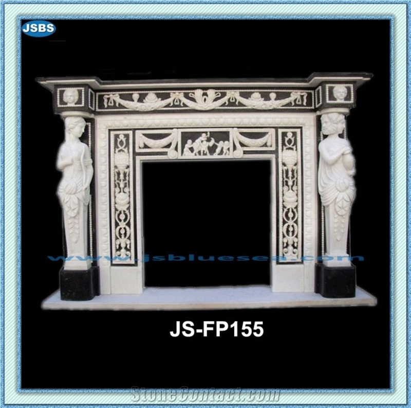 Cheap Marble Stone Fireplace Insert, Natural Red Marble Fireplace Insert