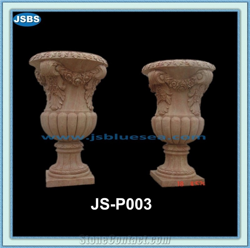 Cheap Natural Stone Flower Pot, Natural Marble Flower Pots