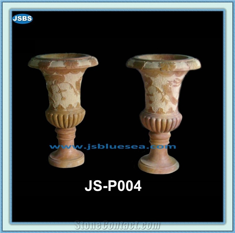 Cheap Natural Stone Flower Pot, Natural Marble Flower Pots
