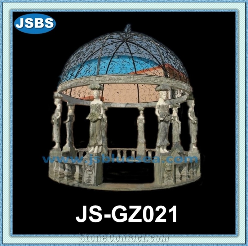 Cheap Natural Stone Garden Pavilion, Natural Marble Pavilions