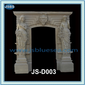 Design Cheap Stone Door Surround, Natural Grey Marble Door Surround